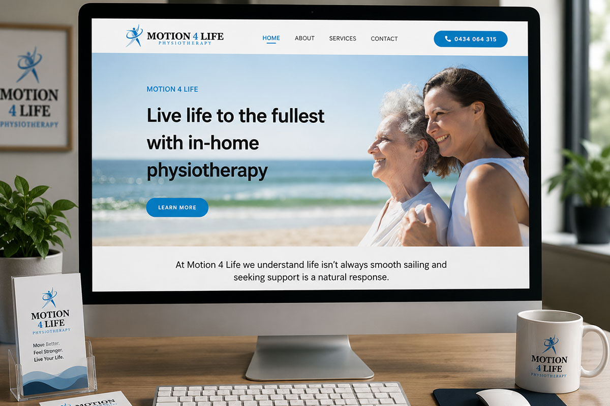 Motion 4 Life Physiotherapy website designed by TD Interactives